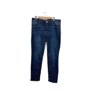 Democracy Jeans Women 10 Blue Ab"solution Skinny Ankle Stretch Dark Wash Denim